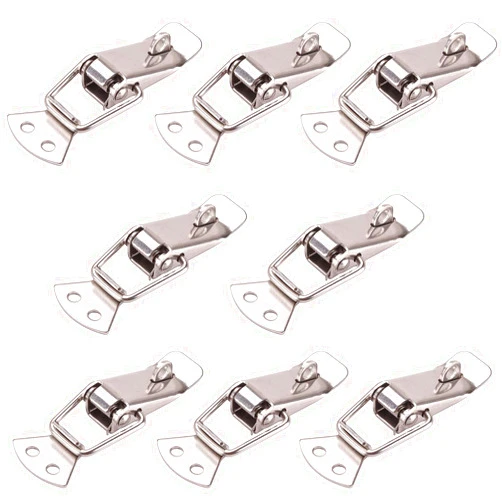 Rantecks 8PCS Toggle Clamp Stainless Steel Toggle Latch Clamp with Keyhole for Cabinet Boxes Trunk Door Toolbox Drawer and Closet