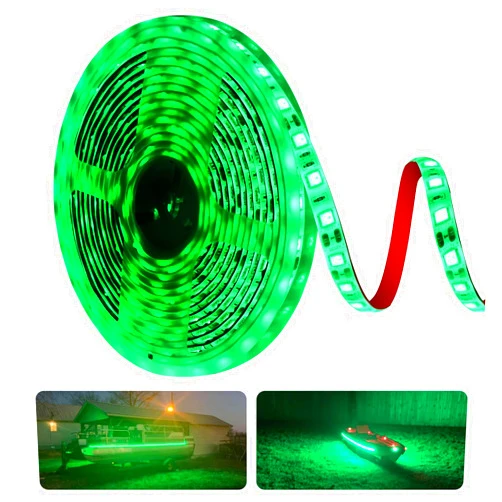 JUIOHAKY 25ft Boat Lights for Night Fishing Marine LED Strip Lights 12V Waterproof, Interior Light Deck Light for Pontoon, Kayak, Jon Boats, Bass Boat, Fishing Boats (Green)