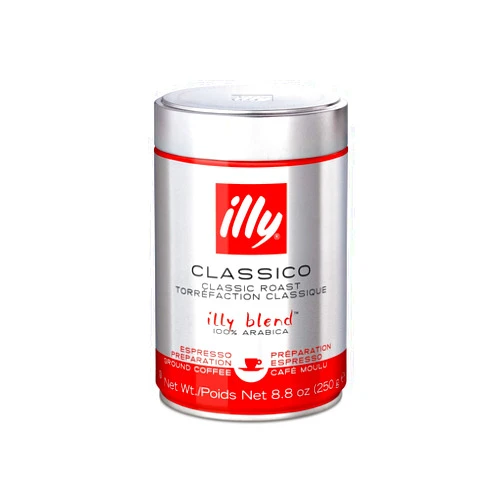 Illy Classico Ground Espresso, Medium Roast, 100% Arabica Coffee Blend 5 Pack,, 8oz ()