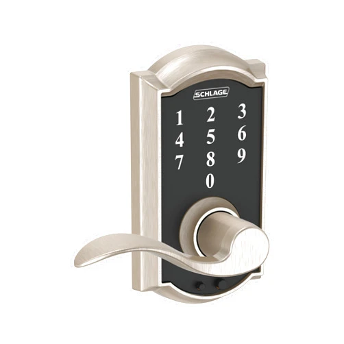Schlage Touch Camelot Lock with Accent Lever (Satin Nickel) FE695 CAM 619 Acc