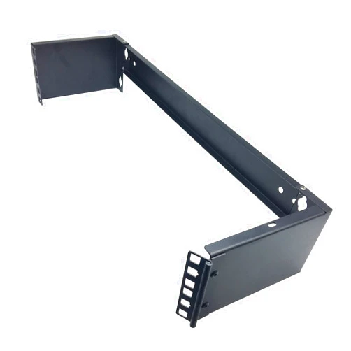 Jingchengmei 2U 19-inch Hinged Wall Mount Patch Panel Bracket- 6-inch Deep Foldable Horizontal Rack for 19