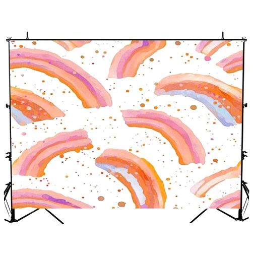 Kanworse Photography Backdrop Photography Background Abstract Seamless Pattern terrazzo Simple Geometric Rainbows Simple for Photoshoot Portrait Photo Studio Video Prop Birthday Party Booth Decoration 7x5ft