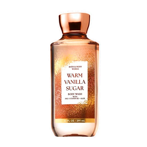 Bath & Body Works Warm Vanilla Sugar Body Wash, Nourishing Cleanser with Pro-Vitamin B5 & Aloe, Sparkling Sugar and Sweet Vanilla Scent, Gentle for Daily Use, 10 fl oz - 1 Pack