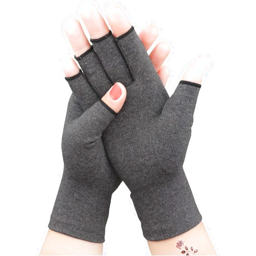 Rivsli Arthritis Compression Gloves - Open Finger Arthritis Carpal Tunnel Pain Relief Gloves For Men and Women - Fingerless Hand Thumb For Rheumatoid, Tendonitis, Osteoarthritis, Typing and Daily Work
