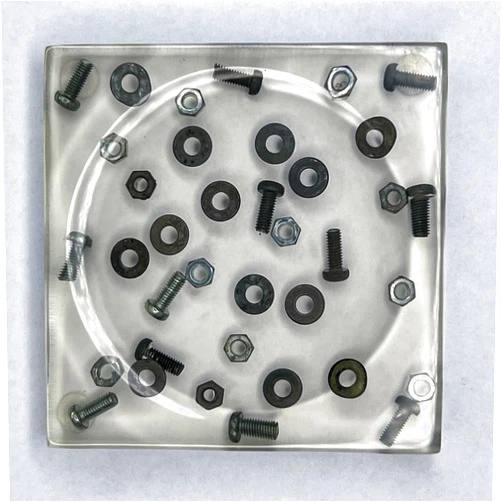 DXI Living Exquisite Handmade Resin Coaster by DXI Living (Nuts & Bolts, Clear)