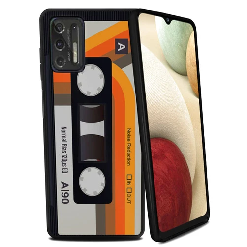 CASES ON DESK CasesOnDeck Slim Case Compatible with [Motorola Moto G Stylus (2021 ONLY) / G Stylus TPU Case][Gel Flex TPU] Ultra Slim Smooth Flexible TPU Case (Retro Cassette)