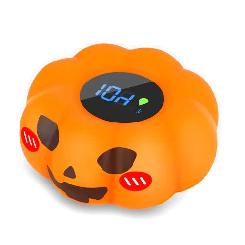 ASRIO Baby Bath Thermometer, with LED Display and Temperature Warning,Kids' Bathroom Safety Products,Bath Thermometer for Infants, Newborn Bath Safety Toy Thermometer (Pumpkin)