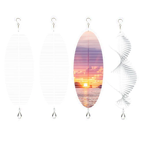 WindMage 4Pack 11inch Sublimation Wind Spinner Blanks 3D Aluminum Metal Wind Sculpture Kinetic Spinners for Yard and Garden Indoor Art Ornaments Hanging Decoration (Helix)