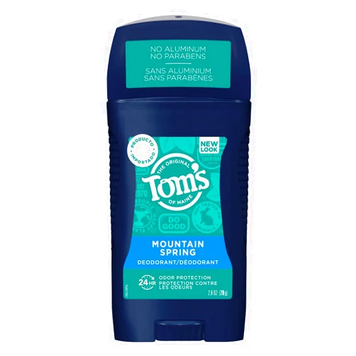 Tom's of Maine Long-Lasting Aluminum-Free Natural Deodorant for Men, Mountain Spring, 2.8 oz. (Packaging May Vary)