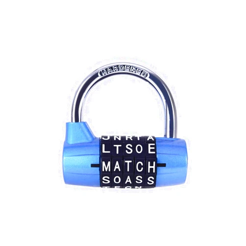 WANLIAN Blue 5 Letter Combination Lock, Suitable for Gym Locker, Toolbox, Outdoor Gate, Office, Suitcase, Backpack