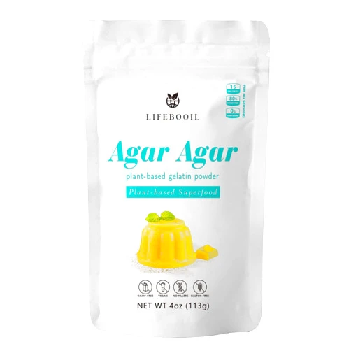 Lifebooil Agar Agar Powder, Vegan Unflavored Gelatin Substitute, Non-GMO, Gluten Free, No Additives and Preservatives, 4oz
