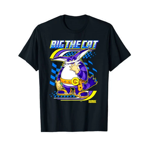 Sonic The Hedgehog Big The Cat Ready For Race Chest Poster T-Shirt