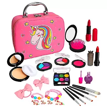 Heaning Kids Makeup Kit for Girls, Kids Makeup, Girls Toys, Toys for Girl, Real Kids Makeup Set Washable Makeup Kit Toys for Little Girls, Dress Up Play Makeup Toys Set for 5,6,7 8 Years Old Girls.