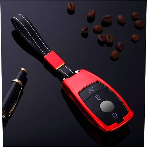 JIERS for Mercedes Benz E Class W213 2017, Aluminium Alloy Key Holder Cover Bag Key Case Car key Cover Accessories
