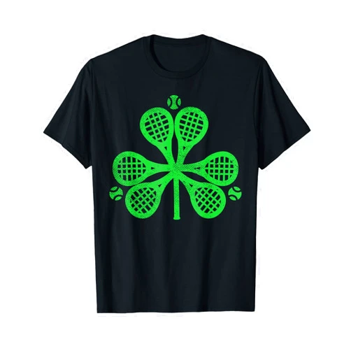 BoredKoalas Funny St. Patrick's Day Shirts Irish Tennis Shamrock Clover St Patricks Day Player Coach Gift T-Shirt