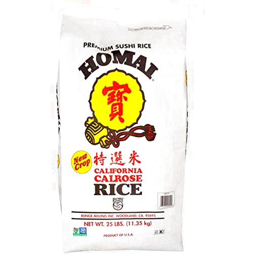 Homai Medium Grain Calrose Rice, 25lbs