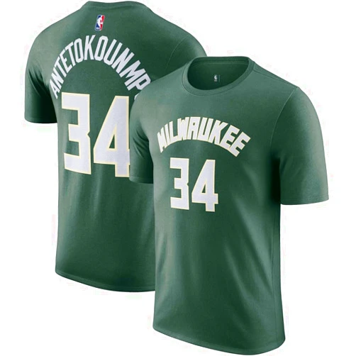Outerstuff Giannis Antetkounmpo Milwaukee Bucks NBA Kids Youth 4-20 Green Icon Edition Performance Jersey T-Shirt