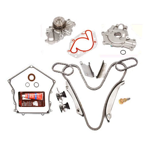 Evergreen Parts and Accessories Evergreen TKTCS5027NGHWOPT Timing Chain Kit w/o Gears Water Oil Pump Gasket Compatible With 98-99 Chrysler Dodge 2.7L