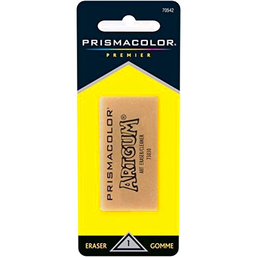 Prismacolor Sanford Design Art Gum Eraser, Artwork Eraser - Non-Toxic - 1 / Pack - Brown, 3 Packs