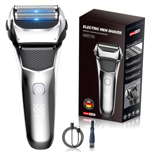 Maywiyi Electric Razor for Men, Electric Shavers for Men face, Rechargeable Cordless Razors for Men, Dry Wet Shavers Beard Trimmer Travel Foil Shaver for Close Shaving Face as Father Husband Boyfriend Gift