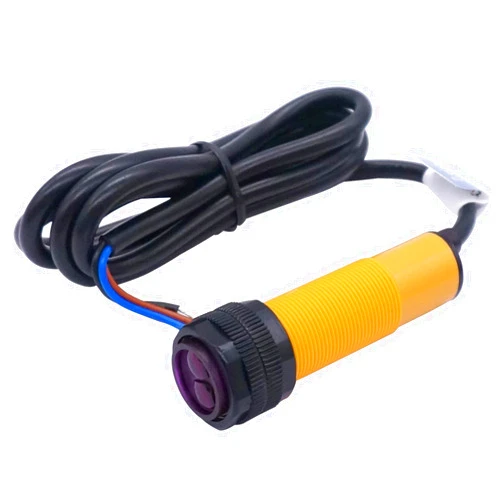 Taiss photoelectric Sensor 30cm Adjustable M18 Diffuse Reflection photoelectric Switch Sensor Optical Three Lines PNP NO（Normally Open）Proximity Switch 6-36VDC E3F-DS30P1