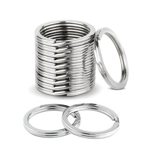 LCCHOLV 20 Pcs Stainless Steel Key Rings - 1 Inch/25mm Key Chain Rings, Key Rings Heavy Duty, Key Rings Bulk for Car Keys, Split Keyrings for Car Home Large Metal Dog Ring Tag Lanyards School Office DIY