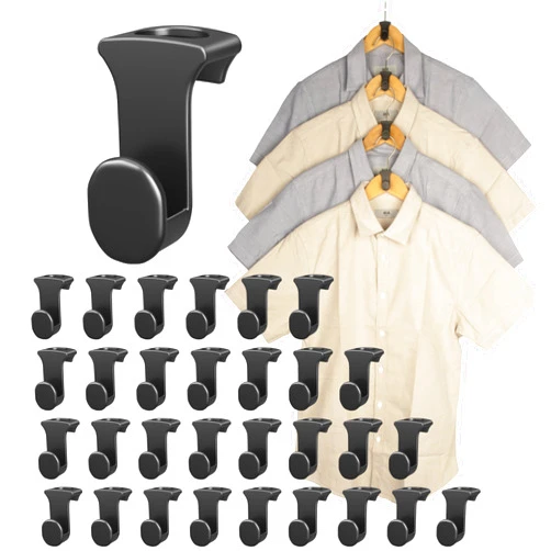 Vizirwpfot Clothes Hanger Space Saving .30Pack Space Saving Hangers Hooks,.Clothes Hanger Connector Hooks.hanger extender hooks.Sturdy Hanger Connector Hooks,space saving hanger hooks as Closet Organizer