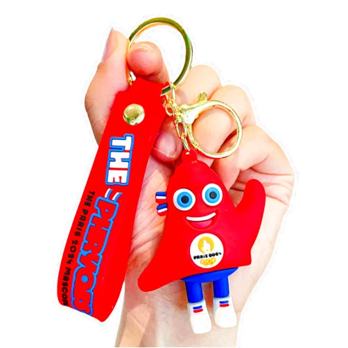 BYHQIAODG 2024 Paris Games Mascot Doll Ferigi Pendant Keychain Accessories Souvenir