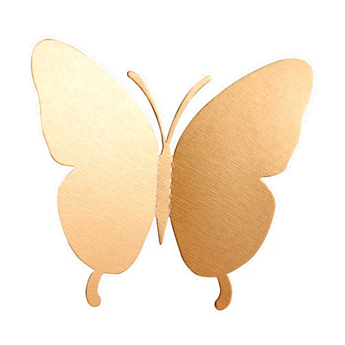 Fashmade 90Pcs Flash Butterfly Wall Decor Stickers Sparkle up Your Birthday Butterfly Decorations (Gold)