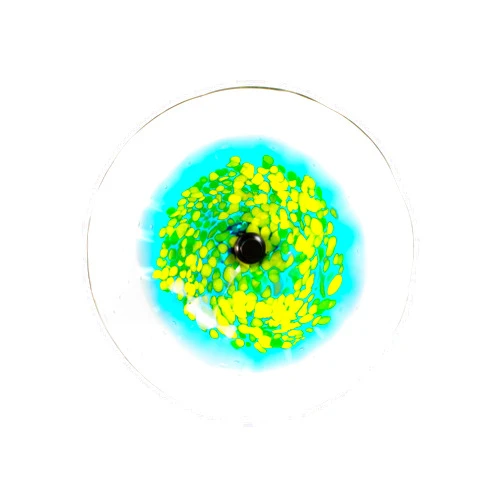 Dale Tiffany AW23013-D12 Sprito Flower Hand Blown Art Glass Wall Decor with Wall Mounting Bracket, Multi-color, 12-Inch Diameter