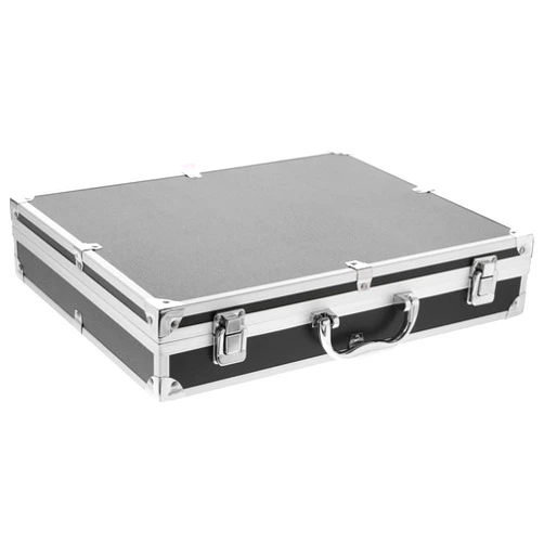 ERINGOGO Aluminum Briefcase - 11 Inch Hard Laptop Briefcases with Lock, Multifunctional Attache Case Black 37x28.5x7.5cm