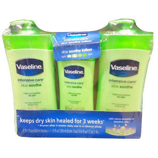 Petyicesn Vaseline Aloe Lotion, 50.6 Ounce