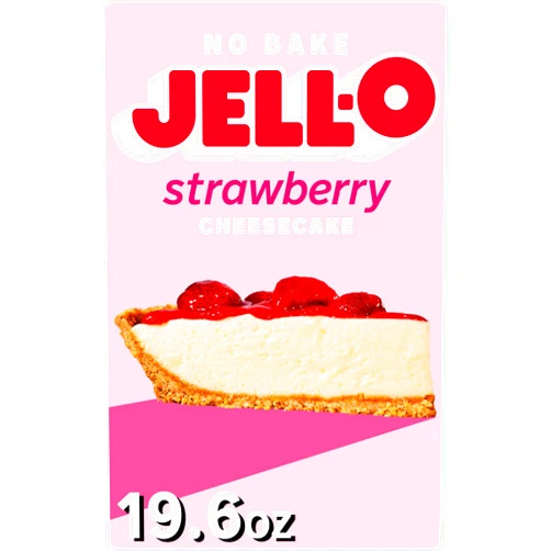 JELL-O Strawberry No Bake Cheesecake Dessert Kit (19.6 oz Box)