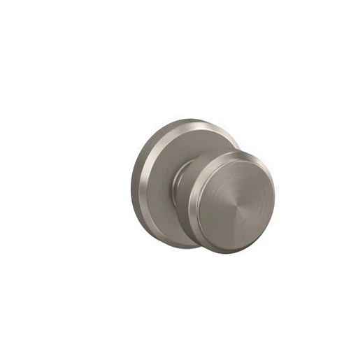 Schlage F10 BWE 619 GSN Bowery Door Knob with Greyson Trim, Hall & Closet Passage Lock, Satin Nickel