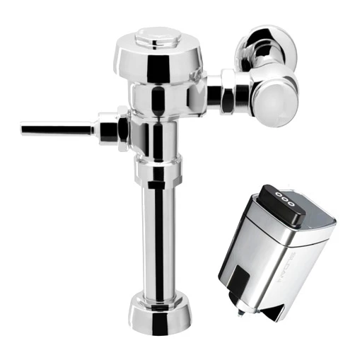 Sloan Royal 110 Water Closet Flushometer, 3010100 & Sloan EBV-500-A Retrofit, 3325500 Bundle - Fixture Connection Top Spud, 3.5 GPF Flush Valve, Exposed Side Mount Sensor, 72 Hour Sentinel Flush