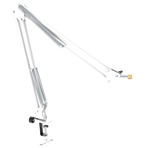FIFINE Microphone Boom Arm, Suspension Mic Arm Stand with Mount Clamp, Metal Scissor Mic Stand with 3/8