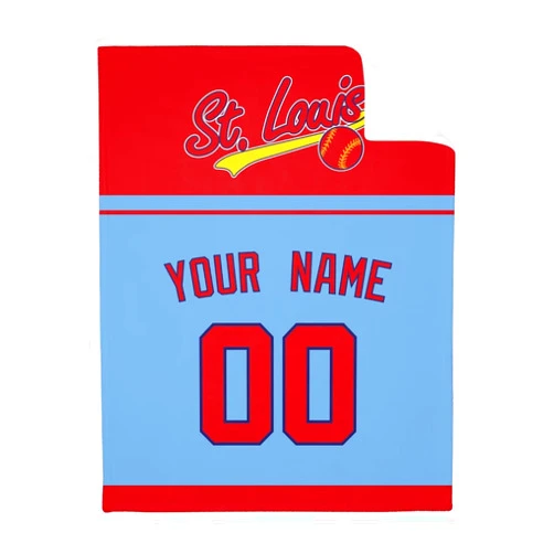 ANTKING St. Louis Throw Blanket for Men Women Youth Boy Gifts Custom Name and Number Blanket