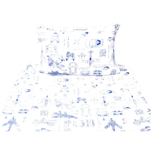 J-pinno Cars Tank Helicopter Aircraft Military Transport Vehicles Twin 100% Cotton 3 Pieces Sheet Set for Kids Boys Children Flat Sheet + Fitted Sheet + Pillowcase Bedding Set