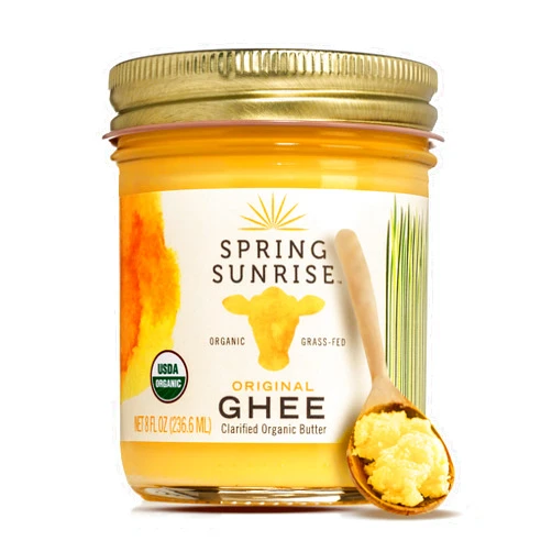 Spring Sunrise Ghee Organic Grass Fed - Ghee Butter - Organic Ghee - Ghee Oil - Grass Fed Ghee - Organic Butter - Grass Fed Butter - Ghee Butter Organic Grass Fed - Keto Butter - SPRING SUNRISE 8oz