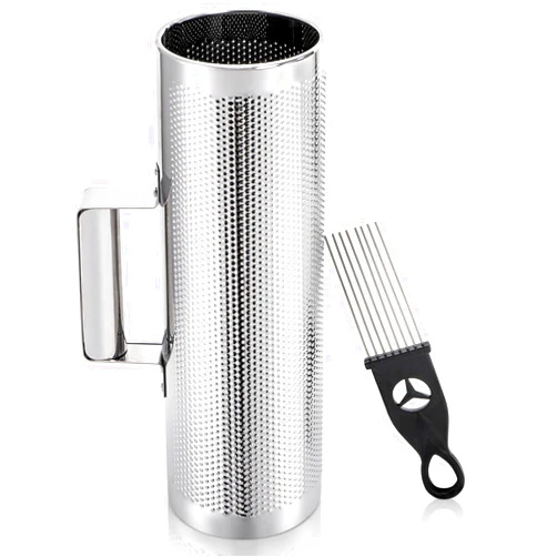 Foraineam Stainless Steel Guiro with Scraper, 12