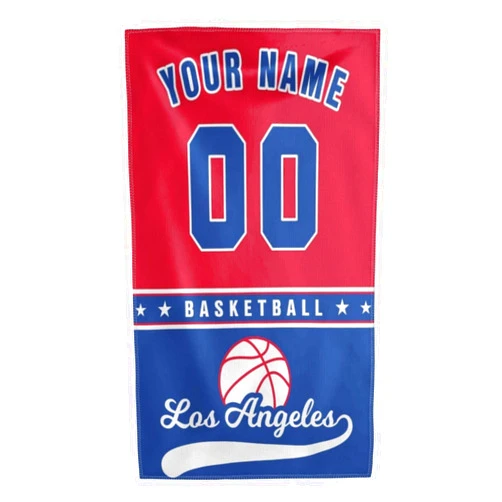 HBXXKA Custom Basketball Style with City Name Towels Design Your Name and Number Towels as Fan's Gifts11 * 19in（30 * 50cm） (Basketball Towel B-18)