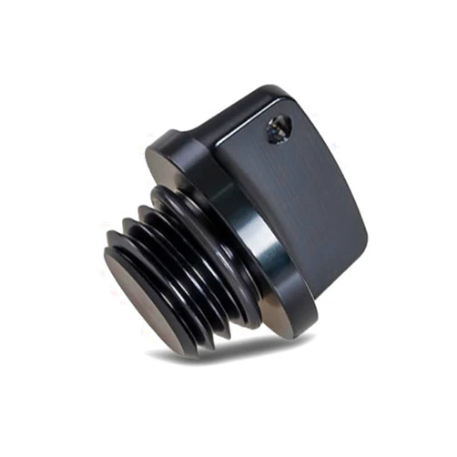 JXPANG M20 * 2.5 Universal Motorcycle Engine Oil Filler Cap Screw Cover Plug Gray with O-ring Valve Oil Cap Transmission Tank Cover (Black)