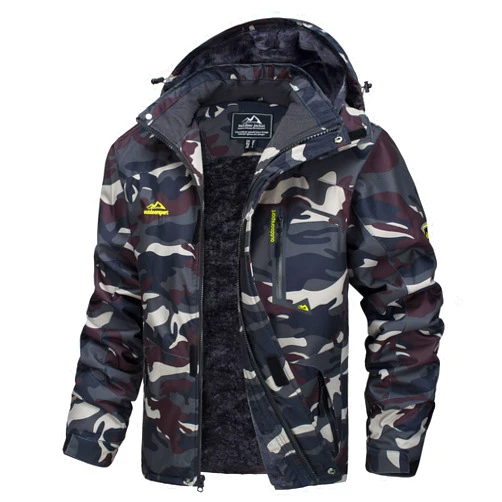 MAGCOMSEN Men's Winter Coats Water Resistant Ski Snow Jacket Warm Fleece Jacket Parka Raincoats With Multi-Pockets