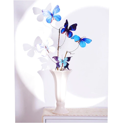 TaTalife Artificial Butterfly, Silk Butterflys, Butterflies for Crafts for Floral Arrangements, 3D Butterfly Stakes Decor, Patio Plant Pot, Flower Bed Home Decor