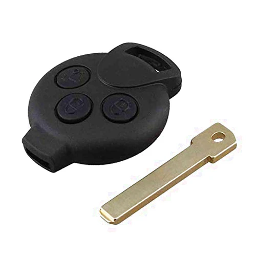 Amautolucky 3Buttons 433mhz PCF7941 Chip Complete Remote Key for Mercedes-Benz Smart Fortwo 451 2007-2013