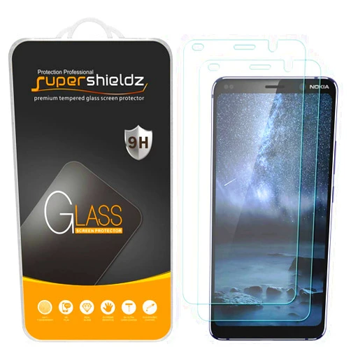 Supershieldz (2 Pack) Designed for Nokia 9 and Nokia 9 PureView Tempered Glass Screen Protector, Anti Scratch, Bubble Free