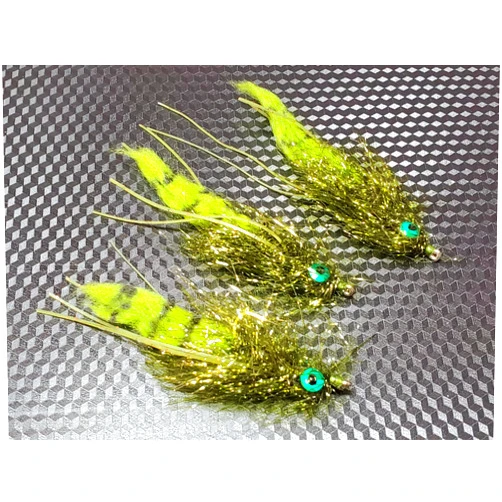 Generic Redfish Crack, Redfish Crack Fly, Redfish Crack Streamer Fly, Redfish Slider 3 Pack Olive