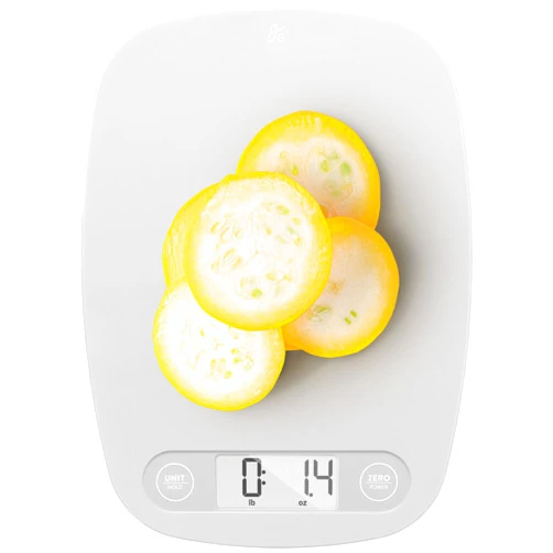 Greater Goods Digital Kitchen Scale - Cooking, Baking, Meal and Food Prep Scale, Weighs in Grams, Pounds and Ounces, Gray