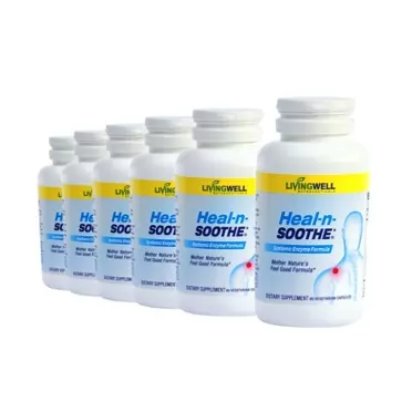 HEAL-N-SOOTHE Anti Inflammatory Supplement Proteolytic Enzyme - Natural Joint Supplement for Inflammation Joint Relief for Men and Women (6)