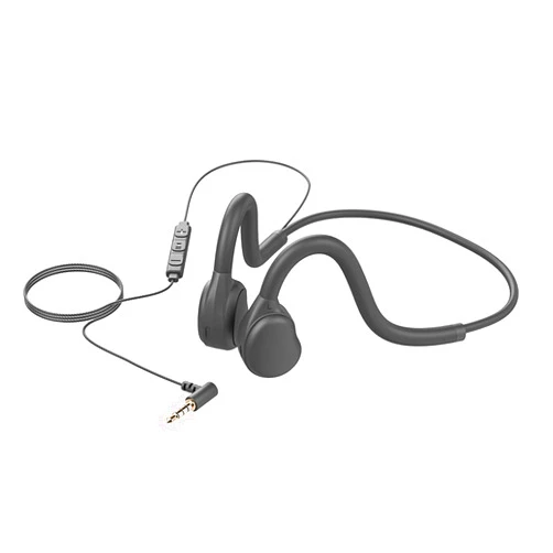 GZCRDZ Air Conduction Open Ear Headphones,3.5MM Wired Headphones and Built-in Microphone Suitable for Outdoor Activitie